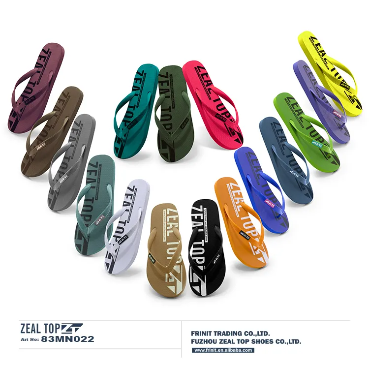 summer fashion colorful flip flop Customized Logo Size Comfortable Beach Slippers Eva rubber Flip Flops sandals For Men