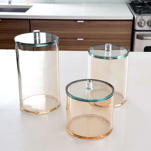 Pote de Biscoitos Judaico em Lucite com Tampas, Caixas de Biscoitos em Acrílico Personalizadas, Potes de Biscoitos em Lucite com Tampa Teal - Product Image 2