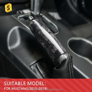 Couvre-frein à main en Fiber de carbone forgée ES pour Ford <span class=keywords><strong>Mustang</strong></span> 2015 à <span class=keywords><strong>2019</strong></span>, <span class=keywords><strong>accessoires</strong></span> d'intérieur de voiture - Product Image 6