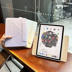 เคสแท็บเล็ตพับได้ Y แบบหมุน720ไล่ระดับ<span class=keywords><strong>สี</strong></span>สำหรับ <span class=keywords><strong>iPad</strong></span> <span class=keywords><strong>Air</strong></span> 4/<span class=keywords><strong>5</strong></span>/6 | Pro | 7/8/9ฝาครอบป้องกันโปร่งใสเคสแข็งแม่เหล็ก - Product Image 3