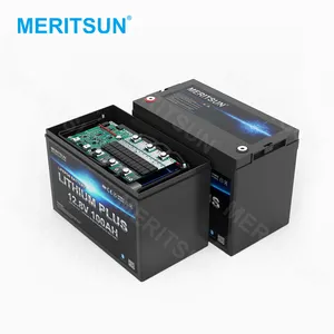 Meritsun nhà máy Outlet LCD 12V LiFePO4 300ah Lithium sắt Phosphate Pin Cắm Trại Pin