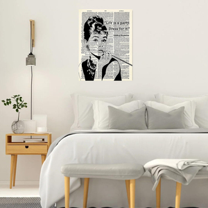 Haowai OEM/ODM audrey hepburn chân dung vải tường nghệ thuật bán buôn retro phong cách động lực Quote Áp phích tường nghệ thuật cho trang trí nội thất - Product Image 3