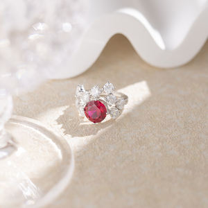 Bagues Fleur en Argent Sterling pour Femmes, Bijoux de Laboratoire Tendance et Élégants, Idéales pour Mariage, Vente en Gros à Prix Abordable, Accessoires pour Filles - Product Image 6