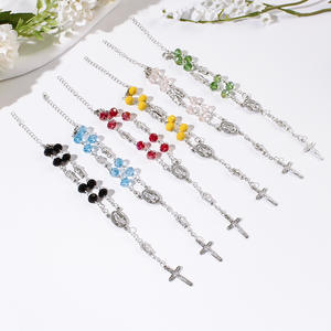 Rosario de coche verde de <span class=keywords><strong>San</strong></span> <span class=keywords><strong>Judas</strong></span> para espejo retrovisor plata Virgen María Cruz bendición colgante <span class=keywords><strong>San</strong></span> <span class=keywords><strong>Judas</strong></span> <span class=keywords><strong>Tadeo</strong></span> pulsera Rosario - Product Image 2