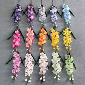 Bouquet de fleurs artificielles de gladioles en plastique et tissu, décorations de mariage, décoration intérieure, accessoires d'extérieur - Product Image 2
