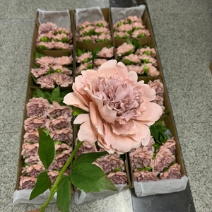 Flor de Peonía Artificial de Tacto Real, Color Rosa Polvoriento Vintage, LE-412, Tallo Único, Flor de Seda para Ramos de Boda, Arreglos Florales de Interior - Product Image 1
