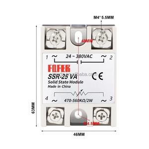 Regulador de Voltaje Monofásico de Estado Sólido SSR-10VA/25VA/40VA-H 24-380VAC/90-480VAC, Relé Inteligente de CA - Product Image 3