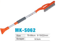 Brosse à neige télescopique en aluminium pour voiture de 78-99 cm avec grattoir à glace de 9,5 cm, outil de dégivrage de pare-brise multi-tailles pour l'hiver