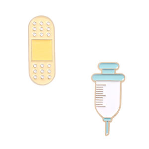 新款医用软珐琅别针镀金护士医生胸章徽章衬衫包学生用 - Product Image 5