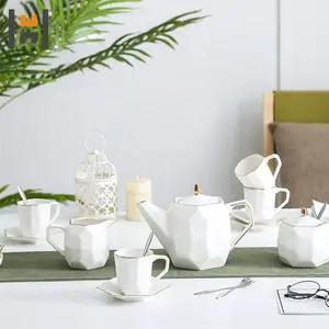 New design ceramic coffee cup set porcelain tea pot set Afternoon tea set Manufacturers wholesale