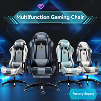 Fauteuil Gaming Ergonomique et Réglable avec Repose-Pieds, Dossier Haut, Logo Personnalisé, Fauteuil de Bureau de Course