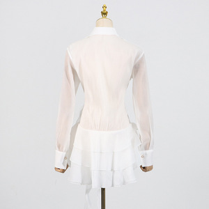 Vestidos Cortos de Manga Larga con Diseño de Costuras Laterales en Madera para Mujer, Nueva Moda - Product Image 6