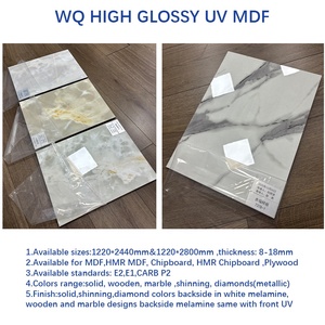 Tablero <span class=keywords><strong>de</strong></span> <span class=keywords><strong>MDF</strong></span>/HDF Laminado con Melamina, Textura <span class=keywords><strong>de</strong></span> Mármol, Color Blanco, 8mm 9mm <span class=keywords><strong>10mm</strong></span> 12mm 16mm 18mm, Moderno, E2 - Product Image 2