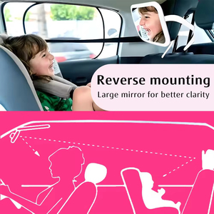 Baby <b>Car</b> Mirror Rear Facing with LED Light Shatterproof Back Seat Wide View Adjustable Infant <b>Car</b> Seat Safety Accessories - Product Image 6