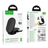 Chargeur sans fil magnétique rapide 3-en-1 HOCO CQ23 Pole Qi2.2, station de charge universelle pour iPhone, Apple Watch et écouteurs