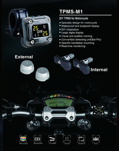 نظام مراقبة ضغط الإطارات الرقمي العالمي للدراجات النارية مع مستشعر وأدوات برمجة أندرويد 9-12 فولت 0-50 رطل لكل بوصة مربعة - Product Image 5
