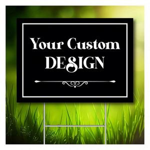 Panneau de jardin personnalisé en Coroplast PP découpé et imprimé pour fête de remise des diplômes, avec piquet - Product Image 1