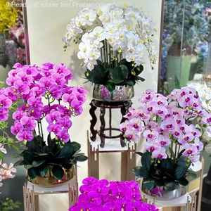 Capodanno di simulazione di nozze Phalaenopsis fiori artificiali morbido in gomma si sentono per il commercio estero all'ingrosso di natale - Product Image 2