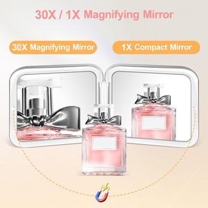 <span class=keywords><strong>Espejo</strong></span> de Bolsillo Compacto <span class=keywords><strong>con</strong></span> Aumento de 30X/1X <span class=keywords><strong>para</strong></span> Maquillaje de Viaje - Pinzas de Precisión Incluidas, Regalo <span class=keywords><strong>para</strong></span> Chicas - Product Image 5