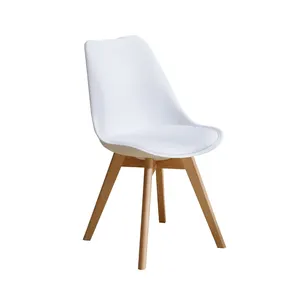 流线哑光PP座椅弯木腿铁脚凳Morandi彩色系列家居客厅餐椅
