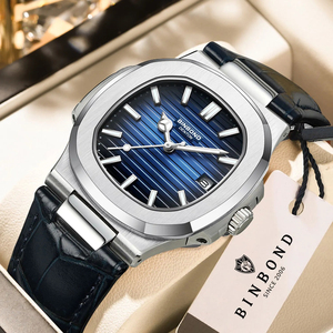 <span class=keywords><strong>Reloj</strong></span> de Lujo Genuino BINBOND para Hombre, <span class=keywords><strong>Reloj</strong></span> de Cuarzo Luminoso con Esfera de Agujas, <span class=keywords><strong>Reloj</strong></span> de Pulsera Personalizado de Negocios y Moda con Calendario - Product Image 1