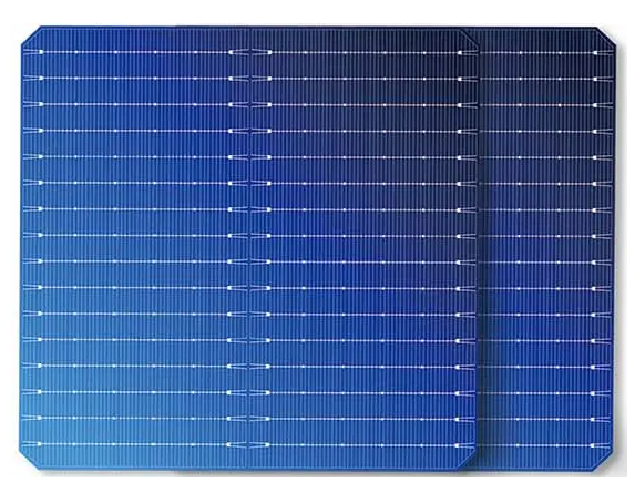 182.3*210mm N-Type TOPCon Solar Cells 9.66W 25.3% High Efficiency Mono Solar Wafer for High-Power PV Module Manufacturing