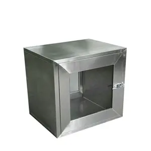 Clean Room Dynamic Embedded Air Shower Pass Box with HEPA Filter Stainless Steel Transfer Through Window