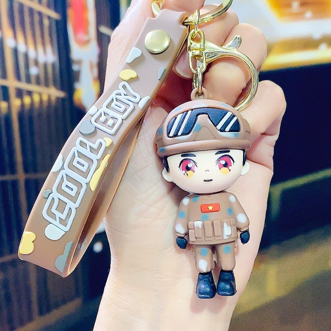 พวงกุญแจกองกำลังพิเศษ -สีน้ำตาล