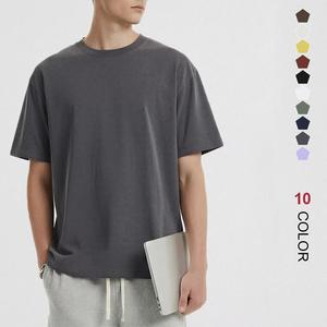 High Quality 210gsm Heavyweight Tshirt Wholesale Blank Custom Logo Printing Heavyweight Quick-dry <b>Men's</b> T-<b>shirt</b> - Product Image 1