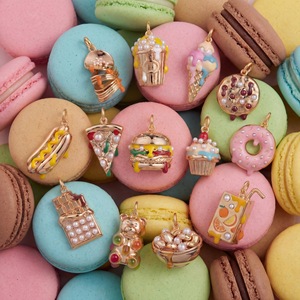Nouvelle série de desserts : Pendentifs DIY pour femmes (chips de pommes de terre, gâteau glacé, hot-dog, <span class=keywords><strong>pizza</strong></span>, burger) – Accessoires de bijoux en gros - Product Image 3