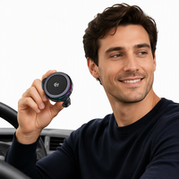 Support de chargeur de voiture sans fil rapide Qi2 25W avec ventilateur de refroidissement actif magnétique, support de téléphone pour grille d'aération, lumière RGB, rotation à 360° pour iPhone