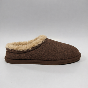 Chaussons d'hiver pour hommes, chauds, pour l'intérieur et l'extérieur, en <span class=keywords><strong>feutre</strong></span> imitation laine, doublure et <span class=keywords><strong>semelle</strong></span> intérieure en fausse fourrure, <span class=keywords><strong>semelle</strong></span> TPR antidérapante, confortables pour la maison - Product Image 1