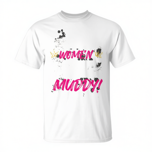 Camiseta Strong Run Muddy Mud Run para mujer, diseño gráfico rosa - Product Image 2