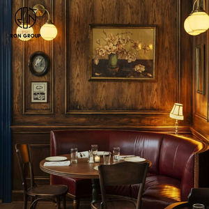 صينية مربعة قهوة تجارية أثاث مطعم من الجلد الخشبي أريكة طقم أريكة ومقهى وكرسي - Product Image 3