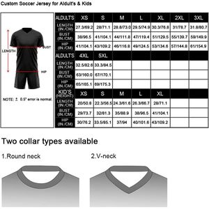 Camiseta de Fútbol Personalizada Unisex para Adultos, Cuello en V, Sublimada, Absorbe la Humedad, Nombre del Equipo, Número, Logotipo, 100% Poliéster, Manga Corta - Product Image 6