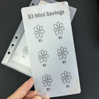 Esthétique minimaliste 3 $ d'économies Mat Vélin Dépenses Enveloppe Tracker Floral Cash Tracker Inserts Cash Farce Placeholders