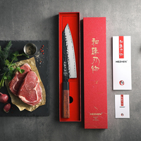 Couteau Bunka en acier composite à haute teneur en carbone HEZHEN, manche en bois fait main, couteaux de cuisine pour chef