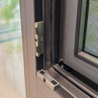 Fenêtre à battant en aluminium avec revêtement en poudre anti-corrosion Deioux, profilé fin en aluminium, pour les maisons des zones cycloniques