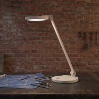 Lampe de bureau LED électrique DC contemporaine en ABS, à intensité variable en continu, design simple, protection oculaire, éclairage réglable pour salle de lecture