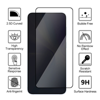Protecteur d'écran en verre trempé transparent 9H 2.5D avec colle intégrale, film protecteur haute transparence pour Realme C100