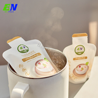 Sac en plastique à gousset à fermeture éclair de forme personnalisée pour bouillon d'os pochette à cornue adaptée au micro-ondes fermeture à glissière emballage d'aliment pour animaux de compagnie en sucre