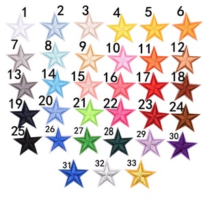 Bán nóng trong kho cảm thấy cơ sở thêu sắt trên các bản vá sao với màu sắc khác nhau cho các tùy chọn - Product Image 2