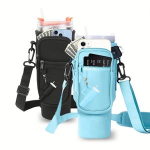 Al por mayor: Soporte de neopreno para vaso de 40 oz con correa, bonito llavero para taza y accesorios de tela para bares - Product Image 6