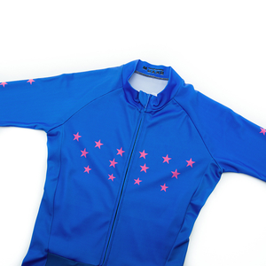 ชุดไตรกีฬาแบบซับเหงื่อ น้ำหนักเบา ยืดหยุ่นสูง สีน้ำเงิน สำหรับการว่ายน้ำ ปั่นจักรยาน และวิ่งระยะไกล - Product Image 4