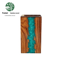 Urna de Madera Maciza de Ébano Ecológica Hecha a Mano, Clásica y de Lujo para Cenizas de Animales, Perros y Gatos, Ataúd de Madera Personalizable para Mascotas