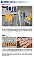 Table de banc en bois réglable pour une personne moderne Bureau élévateur de lycée pour enfants pour la maison ou le supermarché