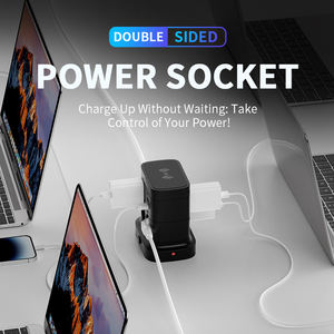 Vinisem EU แถบพลังงานชาร์จไร้สายสีดำ, ช่องเสียบ USB 2ช่อง7AC 2Type-C หลายช่องป้องกันการโอเวอร์โหลดอุตสาหกรรม - Product Image 3