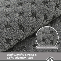 Tapis d'entrée lavables antidérapants, résistants aux taches, aspect tissé, absorbants, pour portes avant et arrière