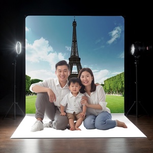 Photomaton portable personnalisable de 10 pieds pour salon professionnel, cadre en alliage d'aluminium pour la photographie en <span class=keywords><strong>studio</strong></span>, événements de mariage, <span class=keywords><strong>fond</strong></span> personnalisé - Product Image 5