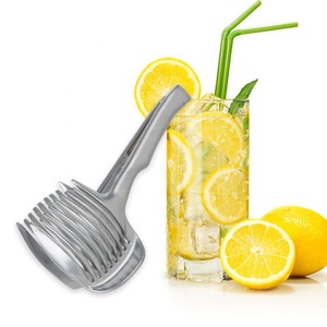 Herramienta de ayuda para cortar de cocina gruesa multifuncional de aleación de aluminio, pinzas redondas para <span class=keywords><strong>frutas</strong></span>, herramientas para cortar <span class=keywords><strong>frutas</strong></span>, soporte para rebanador de tomate y limón - Product Image 1